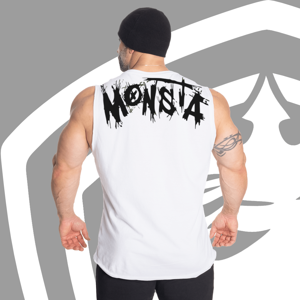 MONSTA SLEEVE LESS TEE (WHITE)