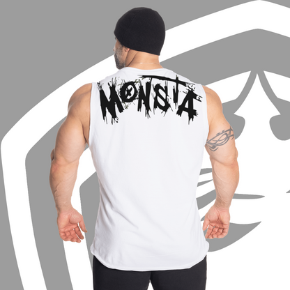 MONSTA SLEEVE LESS TEE (WHITE)