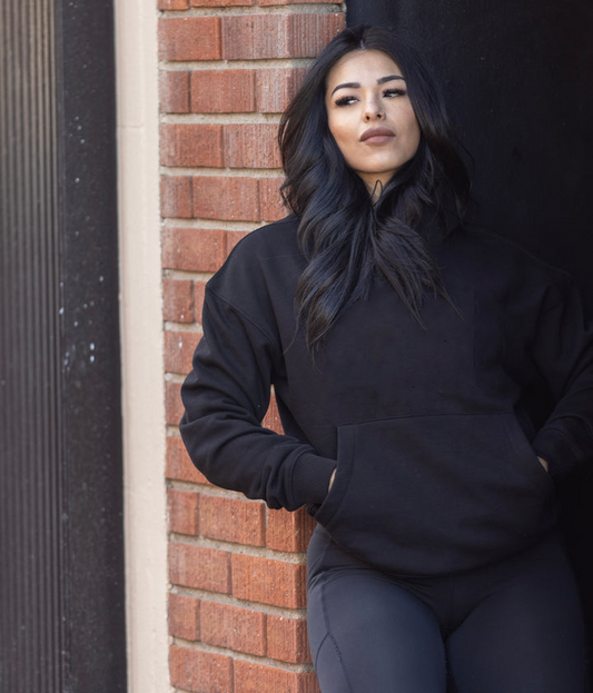 #UNISEX BLACK HOODIE (OSFT)