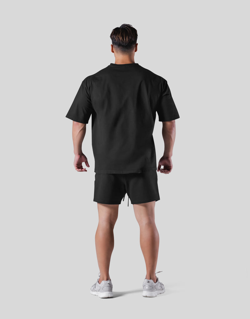 SOLID BLACK TEE (BLK-OSFT) (Spun-sale)