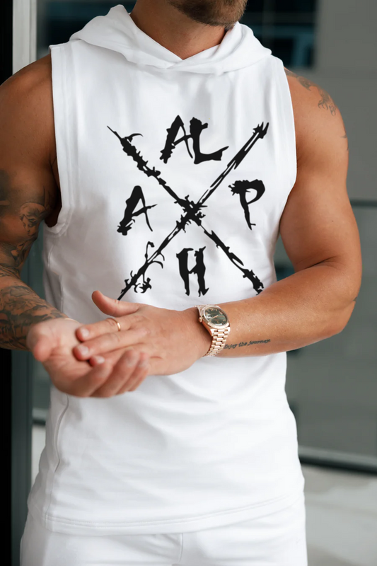 Alpha sleeveless hoodie