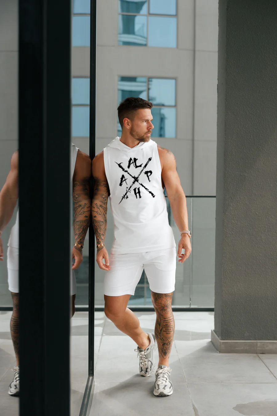 Alpha sleeveless hoodie