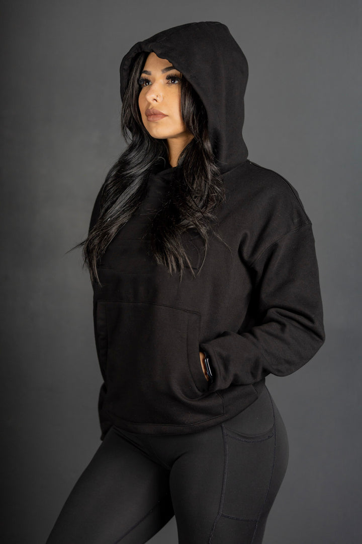 #UNISEX BLACK HOODIE (OSFT)