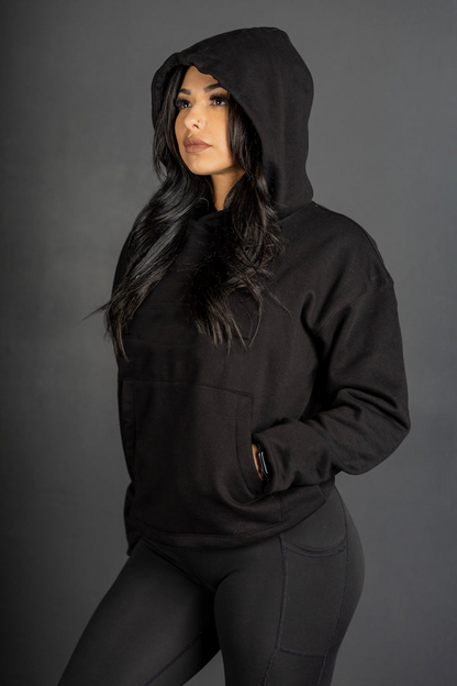 #UNISEX BLACK HOODIE (OSFT)