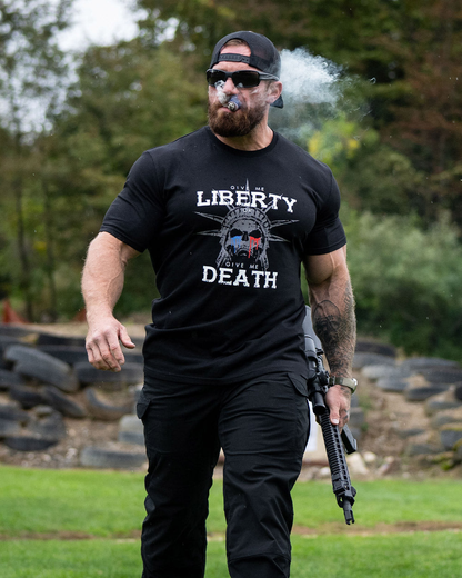LIBERTY OR DEATH TEE (BLK-REG)