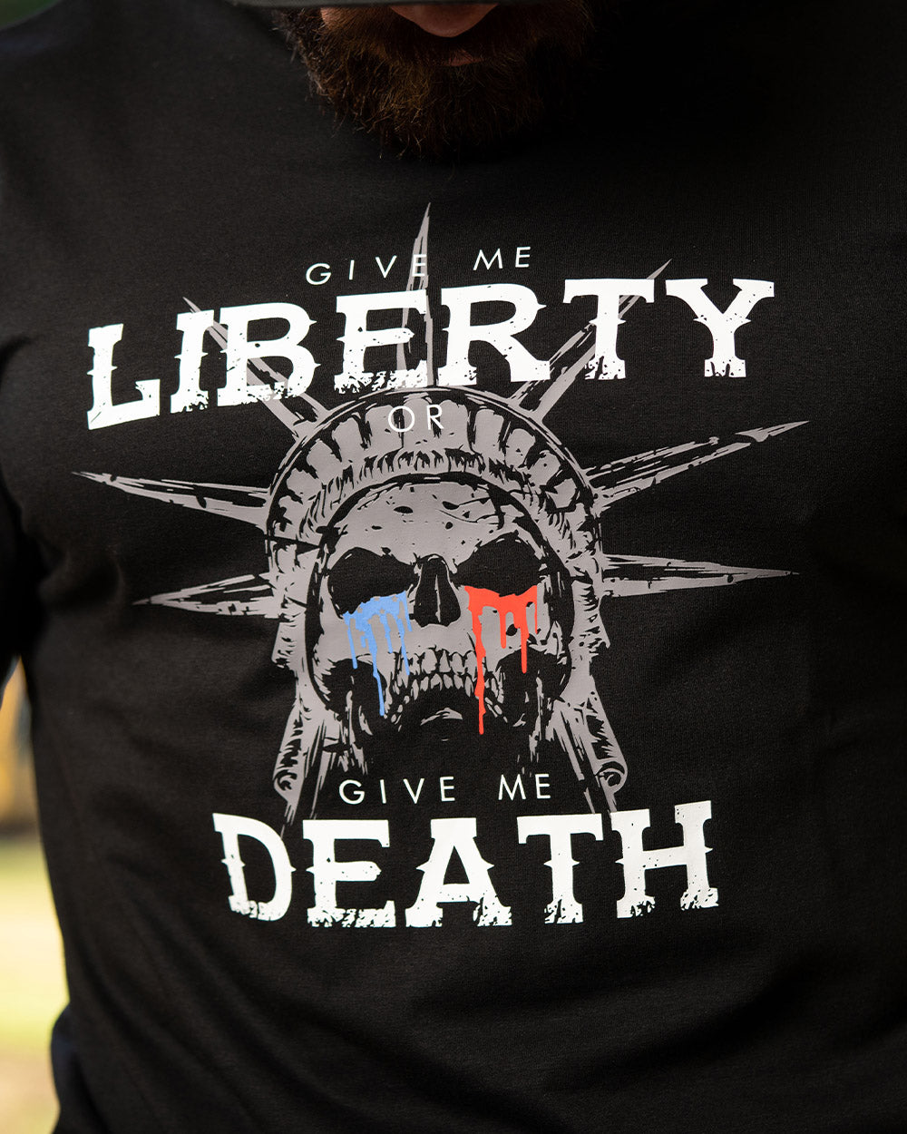 LIBERTY OR DEATH TEE (BLK-REG)